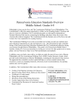 Pennsylvania Education Standards Overview Middle School