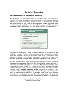 Control of Respiration