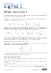 Matrices - what is a matrix