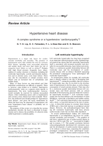 Hypertensive heart disease. A complex syndrome or a hypertensive