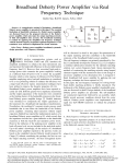 Broadband Doherty Power Amplifier via Real