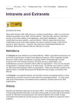 Intranets and Extranets - American Library Association