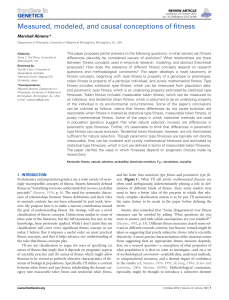 Measured, modeled, and causal conceptions of fitness