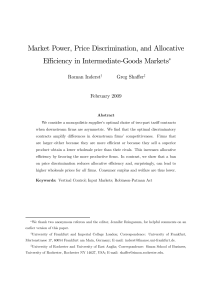 Market Power, Price Discrimination, and Allocative Efficiency in