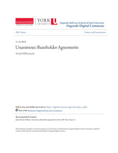 Unanimous Shareholder Agreements