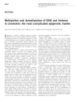 Methylation and demethylation of DNA and histones in