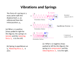 Vibrations, springs, and Hooke`s Law