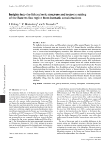 Insights into the lithospheric structure and tectonic setting of the