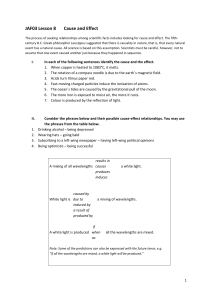 JAF03 Lesson 8 Cause and Effect