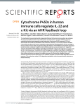 Cytochrome P450s in human immune cells regulate IL-22