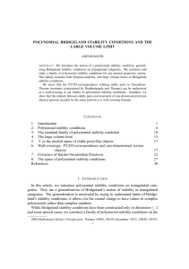 Polynomial Bridgeland stability conditions and the large volume limit