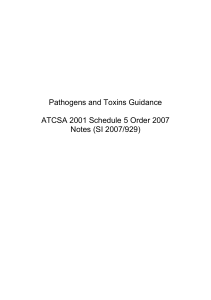 ATCSA 2001 Schedule 5 Order 2007 Notes Guidance
