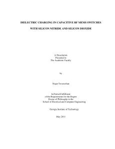 dielectric charging in capacitive rf mems switches with silicon nitride
