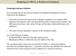 Mapping an ERD to a Relational Database