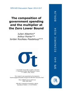 The composition of government spending and the multiplier at the