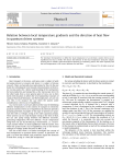 Relation between local temperature gradients and the direction of