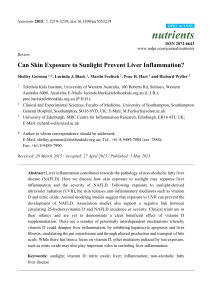 Can Skin Exposure to Sunlight Prevent Liver Inflammation?