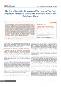 The Use of Cognitive Behavioural Therapy on Two Case Reports of