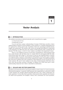 Vector Analysis - New Age International