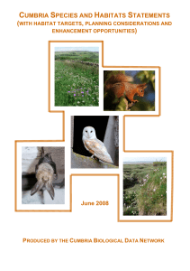 Cumbria Species and Habitats Statements