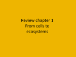 Review chapter 1 From cells to ecosystems