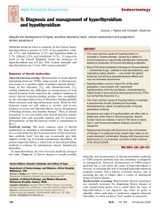 5: Diagnosis and management of hyperthyroidism and hypothyroidism