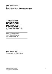 THE FIFTH BENEFICIAL MICROBES CONFERENCE