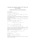 Irrational and Algebraic Numbers, IVT, Upper and Lower Bounds