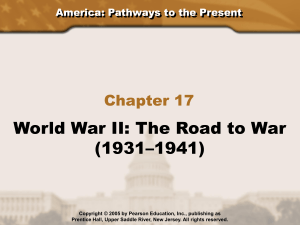 World War II: The Road to War (1931–1941)