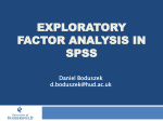 EXPLORATORY FACTOR ANALYSIS IN SPSS