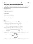 Making Gametes – The Principle of Independent Assortment