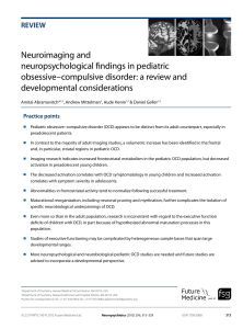 Neuroimaging and neuropsychological findings in