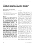 Widespread expression of the bovine Agouti gene results from at