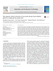 Non-aqueous solvent extraction of rare