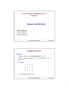 Integers and division