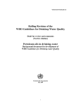 Rolling Revision of the WHO Guidelines for Drinking
