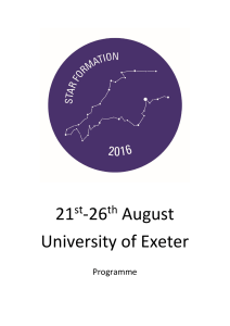 21 -26 August University of Exeter