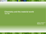 Chemistry and the material world