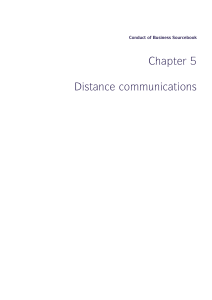 Chapter 5 Distance communications