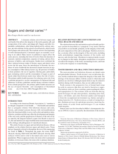 Sugars and dental caries1–4