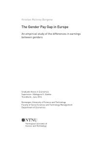 The Gender Pay Gap in Europe