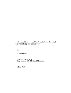 Estimation of the Sun`s rotation through the tracking of Sunspots