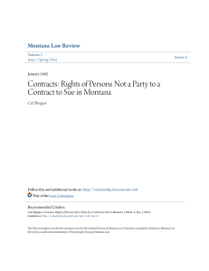 Contracts: Rights of Persons Not a Party to a Contract to Sue in