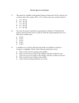 Practice Quiz on Gravitation 1. The period of a satellite circling