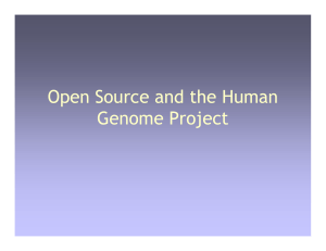 Open Source and the Human Genome Project