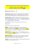 Math Glossary - Bedminster School