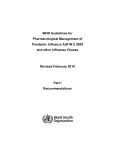 Guidelines for Pharmacological Management of Pandemic (H1N1)
