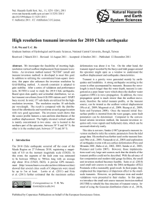 High resolution tsunami inversion for 2010 Chile earthquake