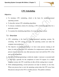 Operating System Concepts 9th Edition ( Chapter 5)