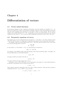 Differentiation of vectors